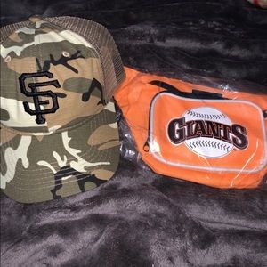New San Francisco Giants Camouflage adjustable Hat and Fanny Pack.